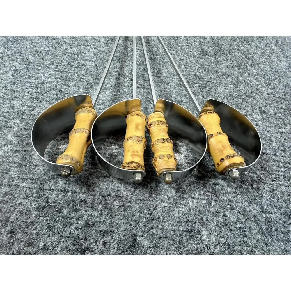 4 Vintage Long Tiki Bamboo Handle BBQ Skewer Swords 18”‎ Japan Excellent MCM